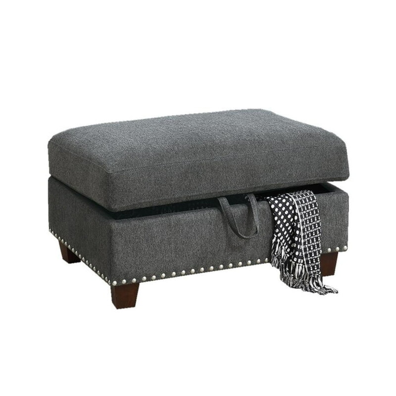 Poundex Storage Ottoman