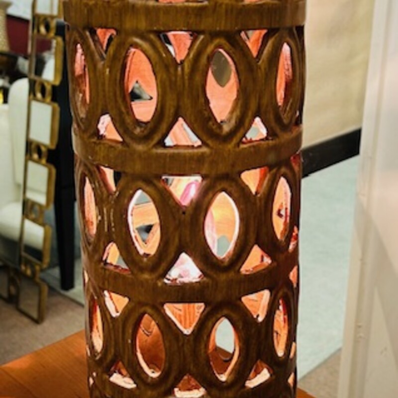Cutout Wood HurricaneLamp