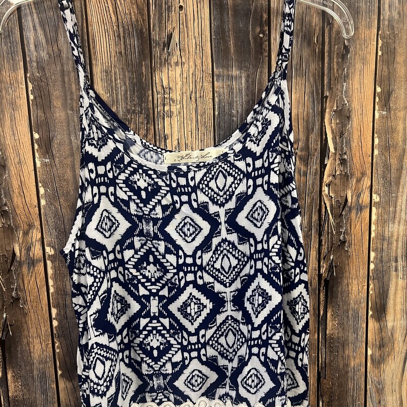 Blue/white Tank, Size: Large
