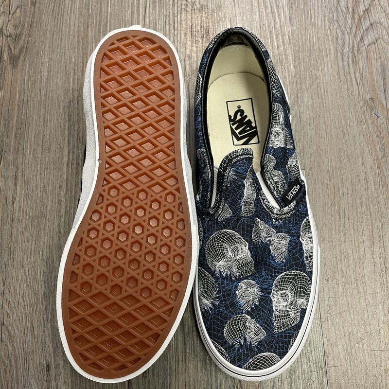Vans Slip On Sneaker, Blue, Size: 3Y