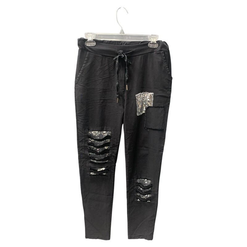 Made In Italy Pants, Black, Size: M