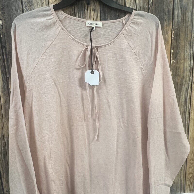 Peach Cotton Bleu Shirt, Size: Med