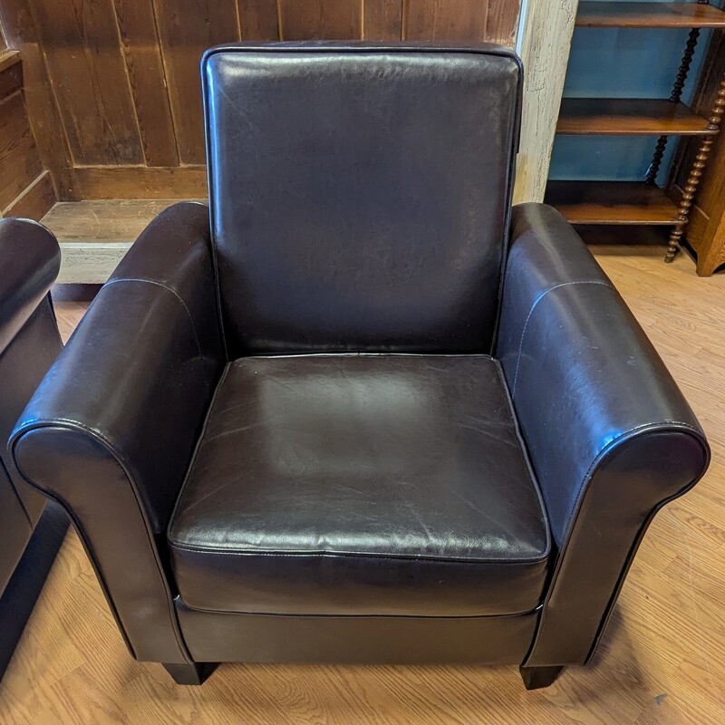 Faux Leather Armchair, Espresso,
31 x 28 x 32h