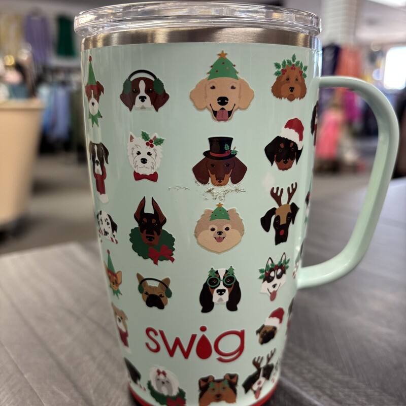 Christmas Dog Swig