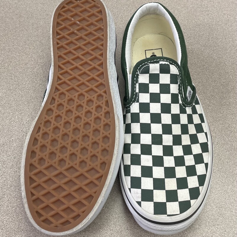 Vans Slip On Sneaker, Green, Size: 3.5Y