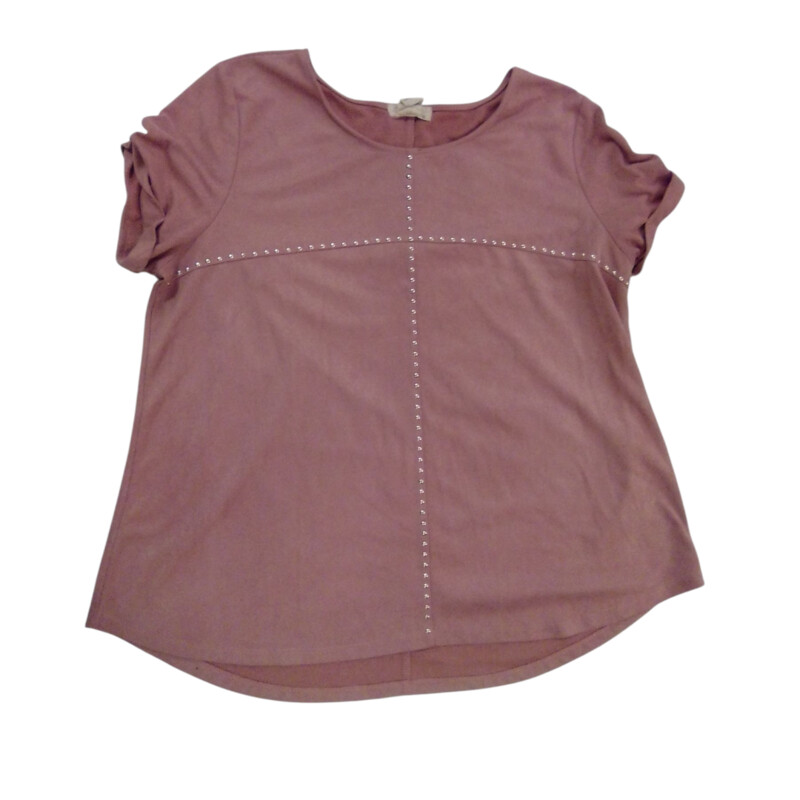 Shirt: Faux Leather Pink