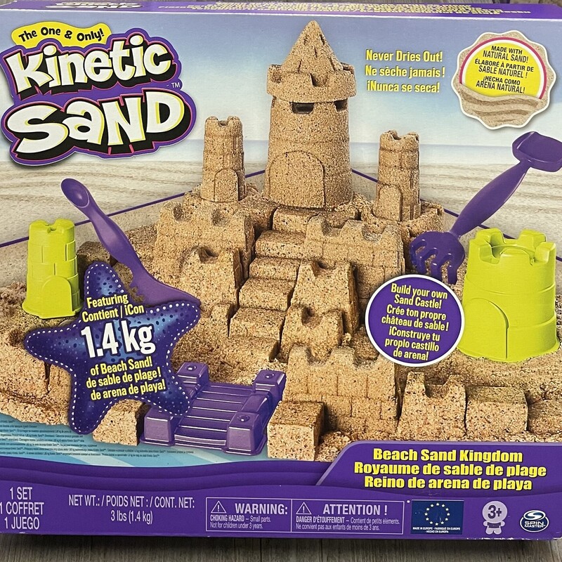 Kinetic Beach Sand Kingdom, Purple, Size: NEW