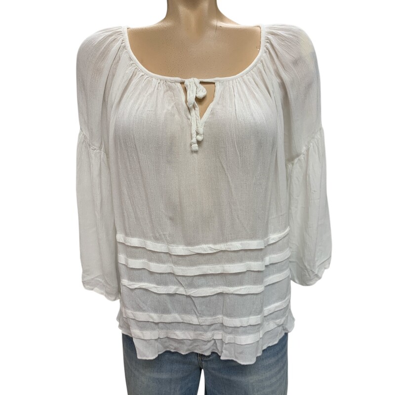 Abercrombie, White, Size: M