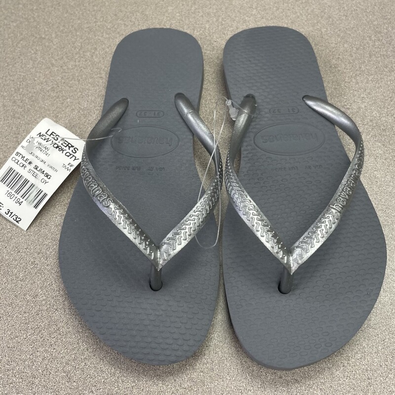 Havaianas Flip Flop, Grey, Size: 13-1Y
NEW!