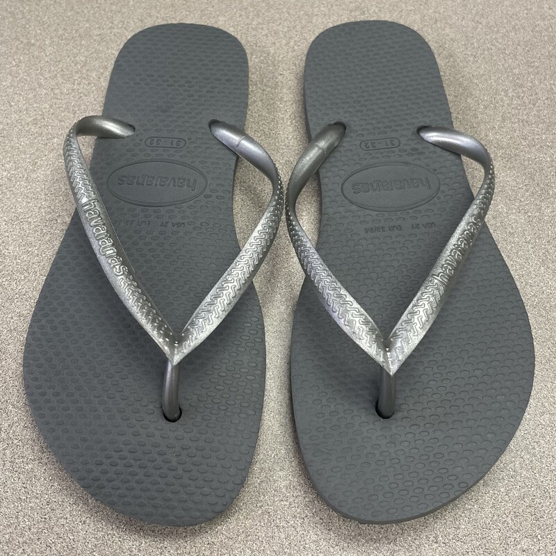 Havaianas Flip Flop, Grey, Size: 13-1Y