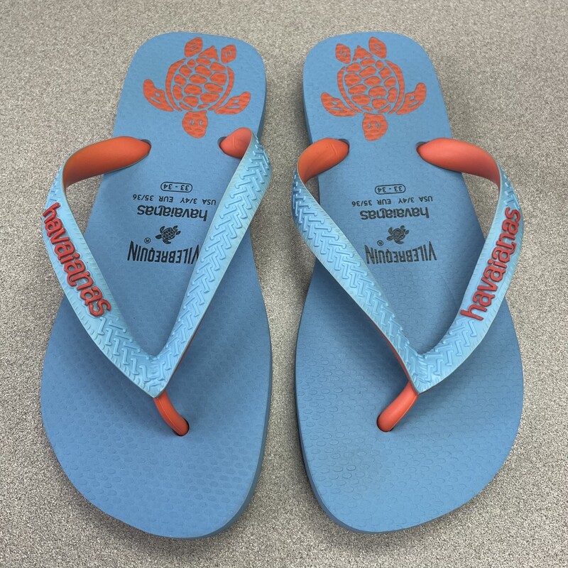 Havaianas Vilebrequin, Blue, Size: 3-4Y