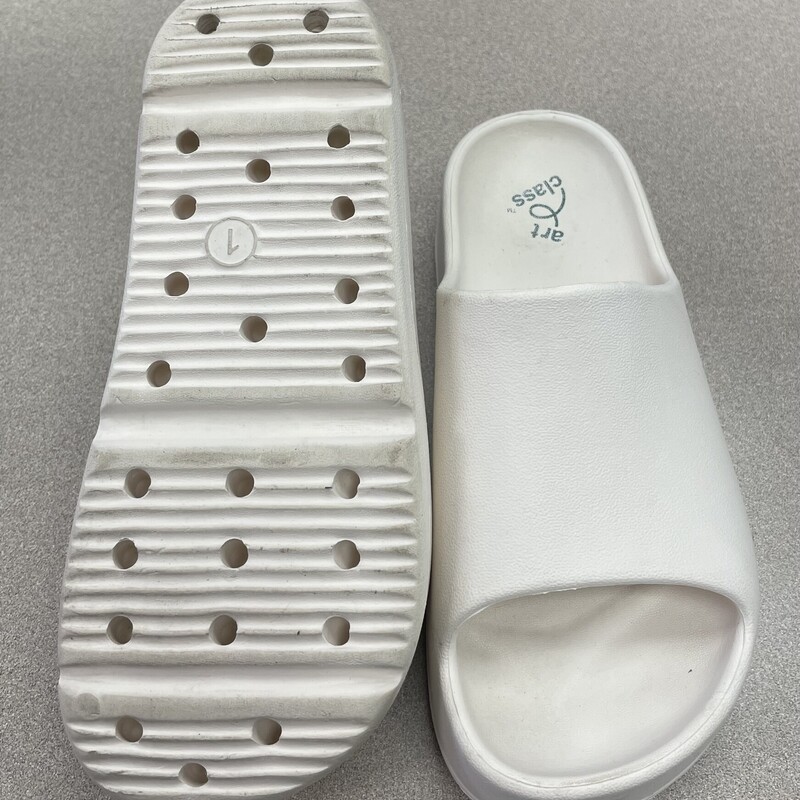Art Class Slides, Ivory, Size: 1Y