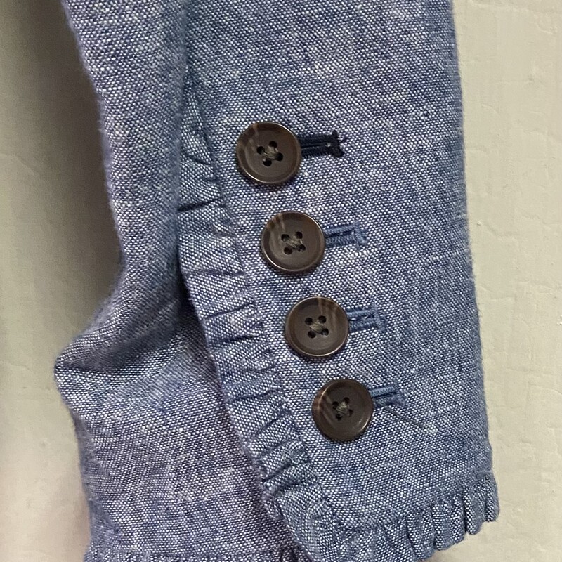 Chambr Rff Linen Blazer<br />
Chambray<br />
Size: 10 R$185