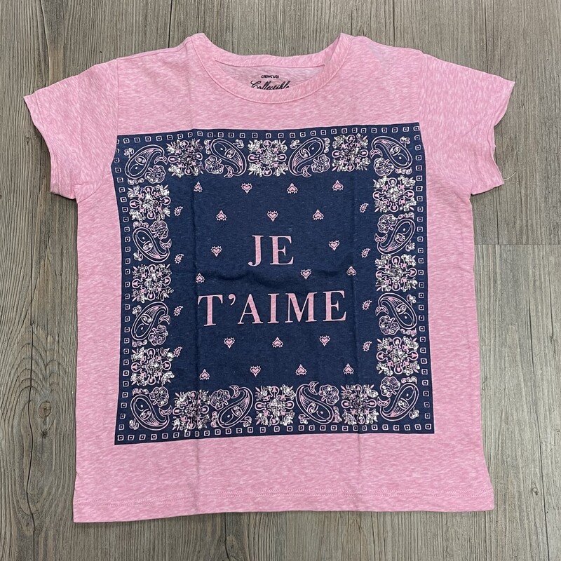 Crewcuts Tee, Pink/blu, Size: 8Y