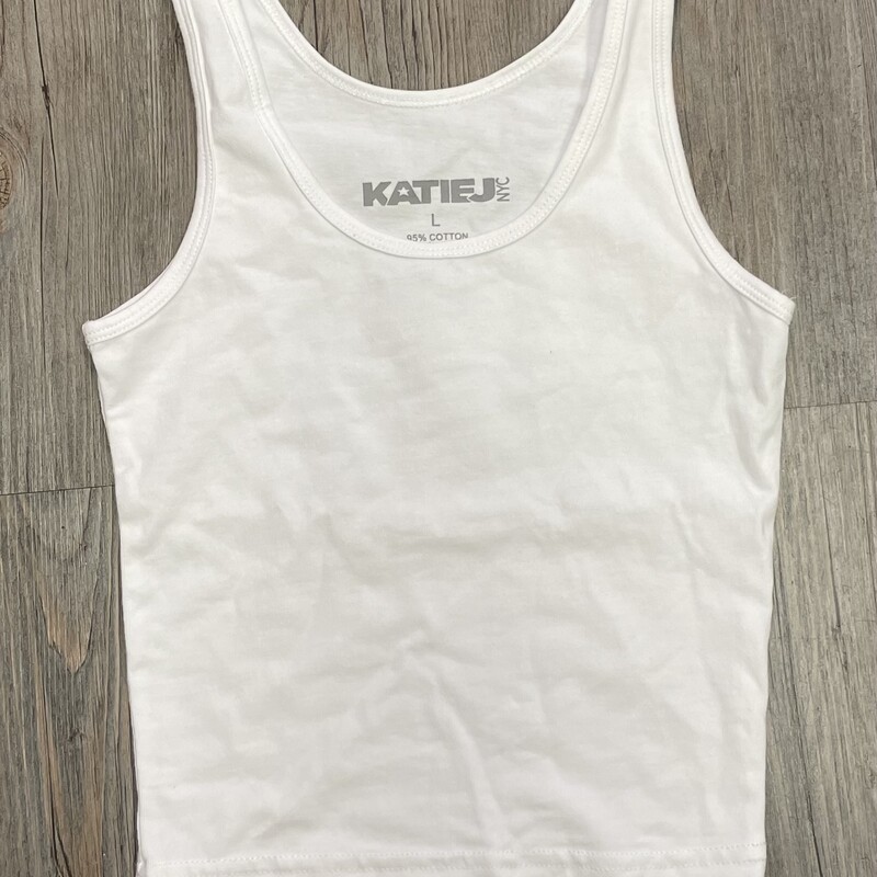KatieJ NYC Tank Top, White, Size: 10Y