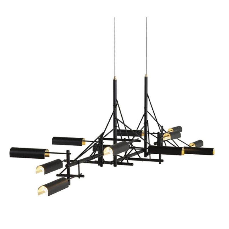 Tinkering LED Suspension,

NEW in box
Size: 54Wx19Dx12T

The Tinkering LED Linear Suspension by Moooi was designed by Dutch designer Joost van Bleiswijk, who creates with bold shapes and long lines, infusing pieces with a handmade, human touch. Made after many hours of tinkering in his workshop, this contemporary piece unfolded while in search of an unusual and poetic way to capture and reflect light. With an engaging silhouette that has an almost rhythmic look, this contemporary design elevates and illuminates spaces without visually weighing them down.