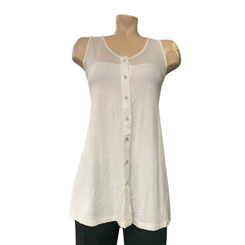 Red Coral Top, White, Size: XL