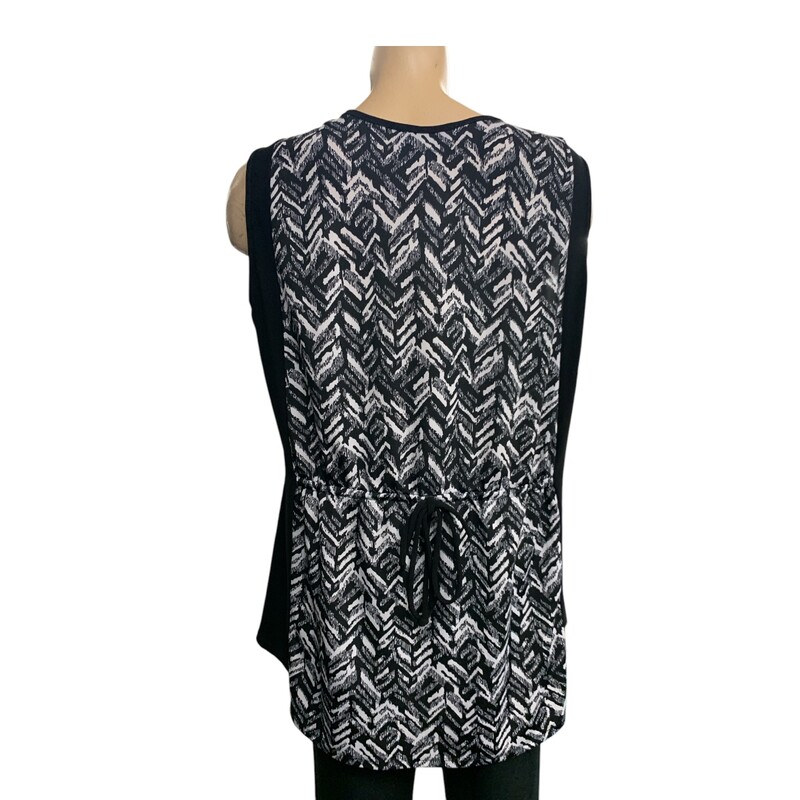 Rachel Admas, Blk/whit, Size: L