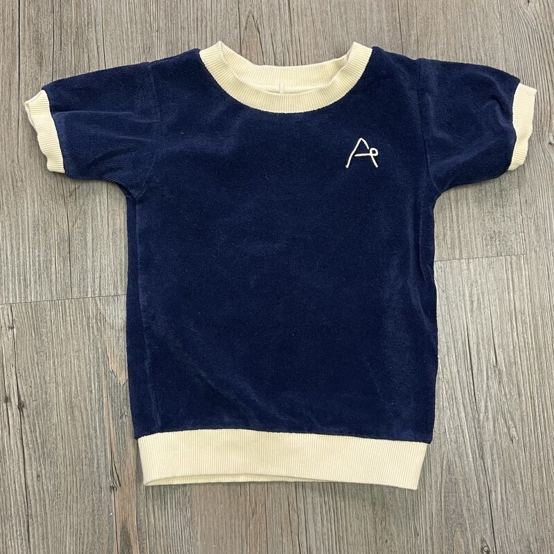Alba Of Denmark Terry Top, Navy, Size: 2Y