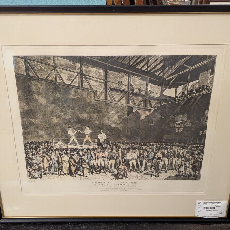 Fives Court Early Boxing, Etching, 1825
31 x 26