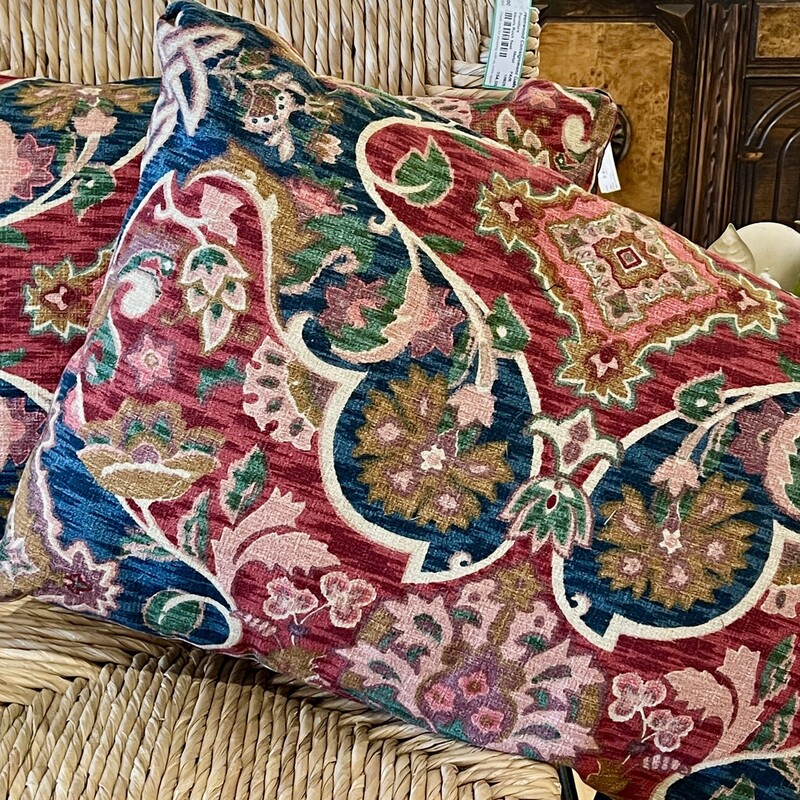 Accent Pillow Red/Blue Size: 24x15
Two available