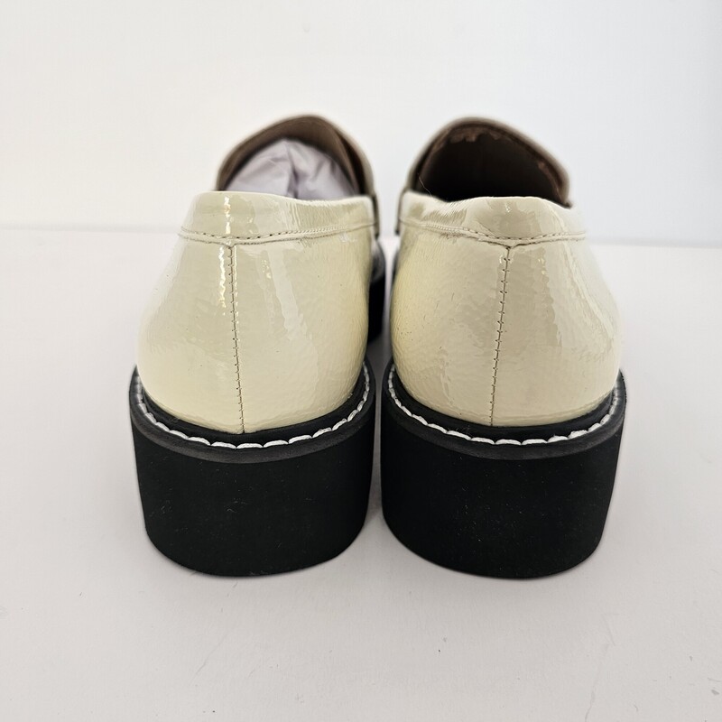 Franco Sarto Patent, Cream, Size: 7