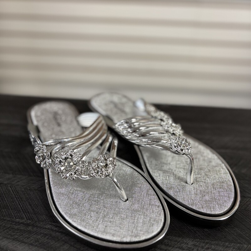 New Silver Sandals, Size: 9.5