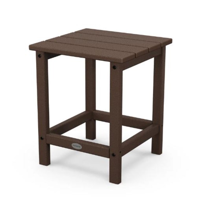 Polywood Outdoor Side Table
Brown Size: 15 x 15 x 18H
Retails: $69
Matching table sold separately