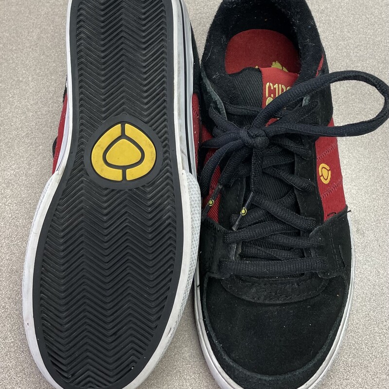 Circa Skateboard  Shoes, Blk/red
