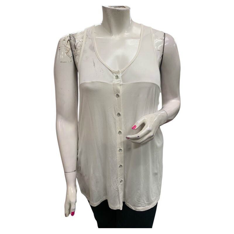 Red Coral Top, White, Size: XL