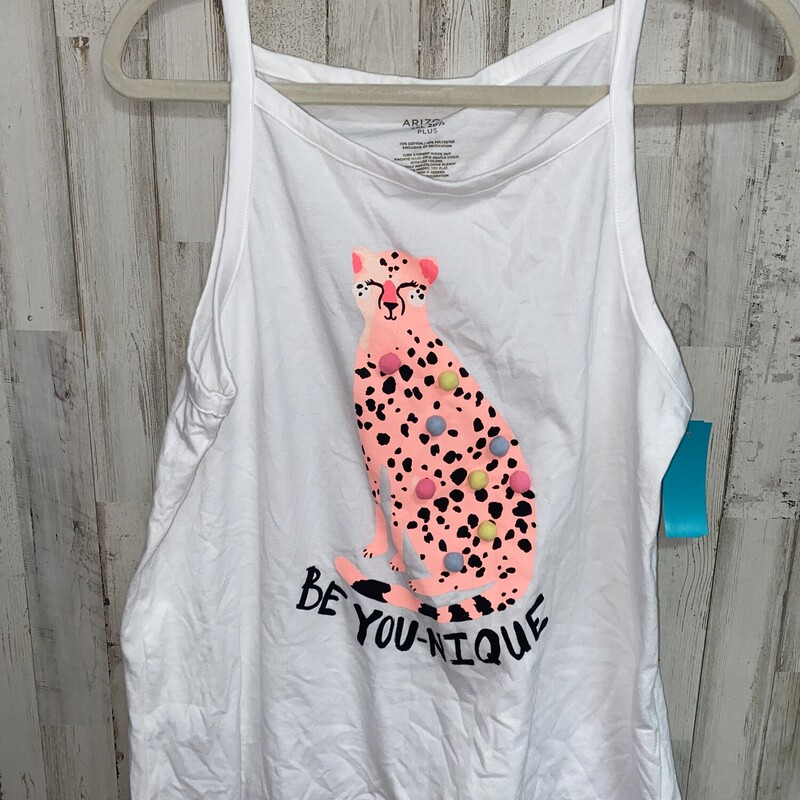 20 Be Younique Tank, White, Size: Girl 10 Up