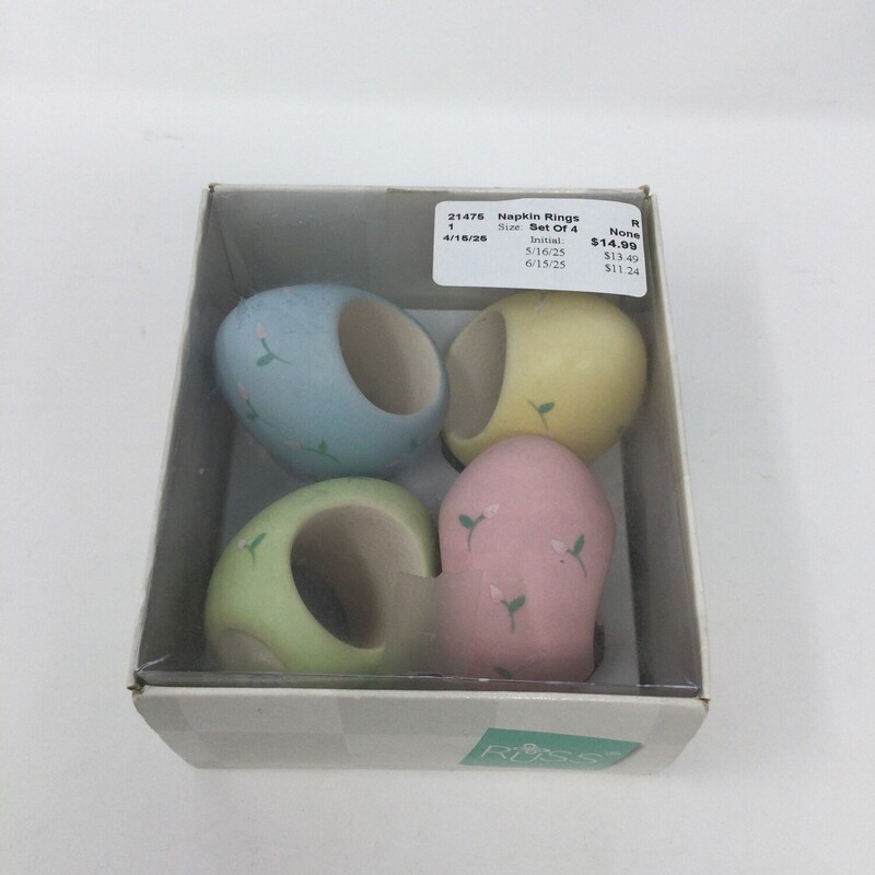 Napkin Rings
Easter Eggs
Boxed Set Of 4