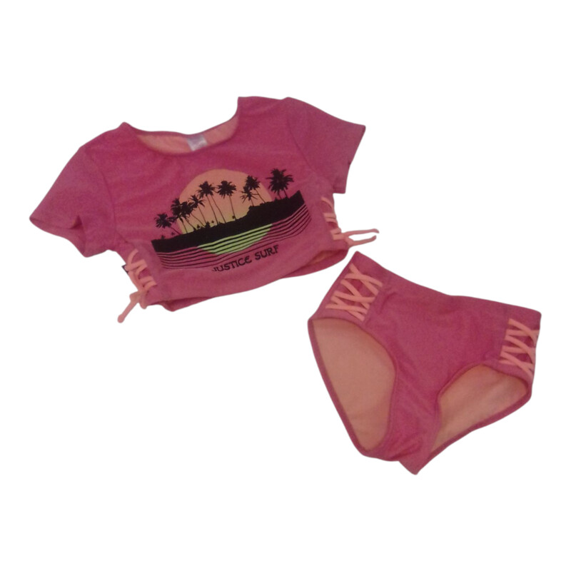 2pc Swimsuit Pink Sunset
