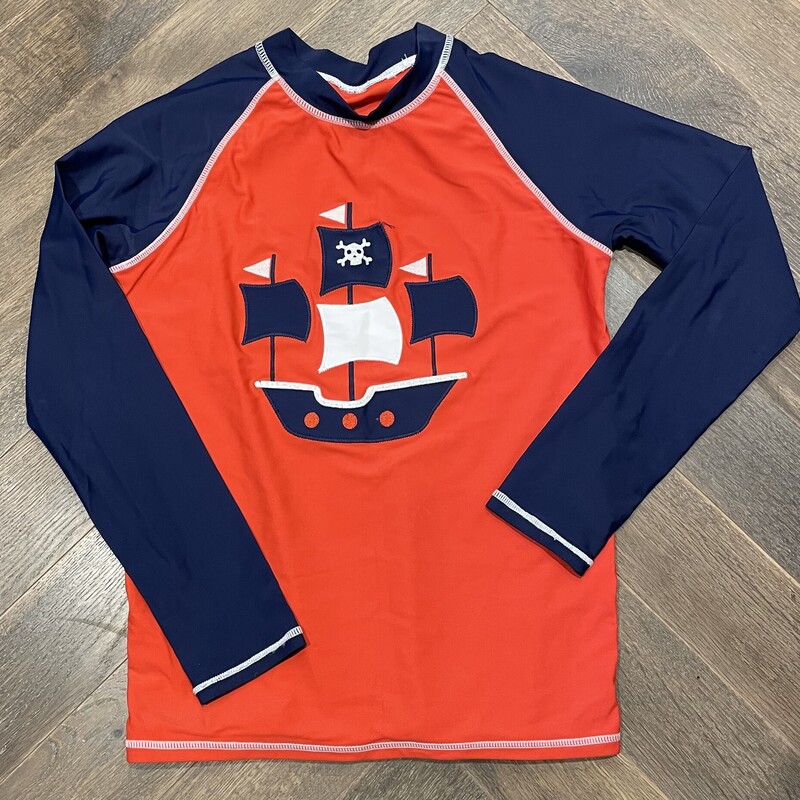 Rash Guards LS, Red/navy, Size: 12Y