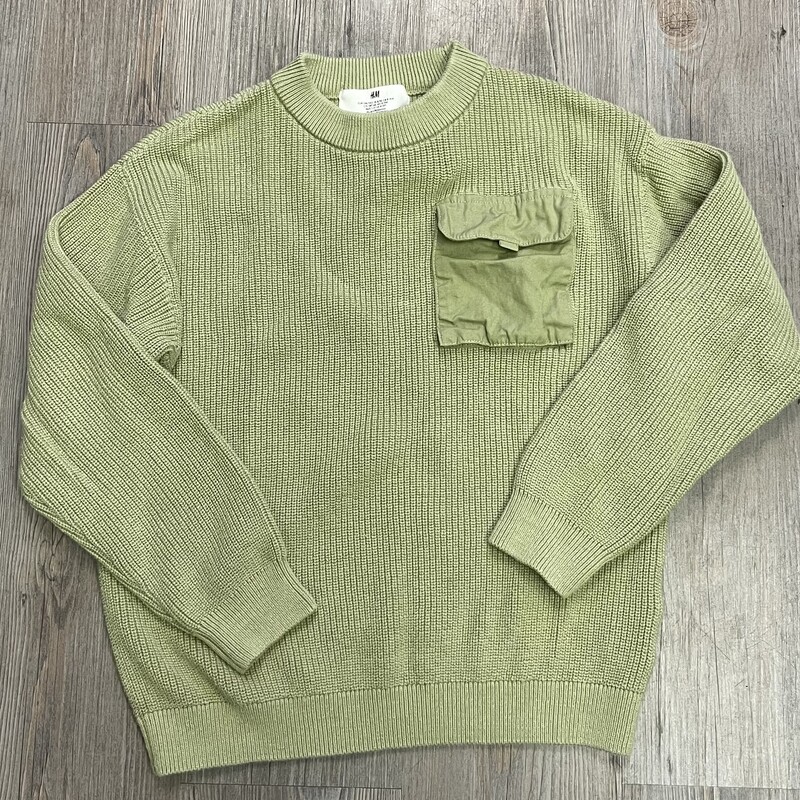 H&M Knit Sweater, Sage, Size: 8-10Y