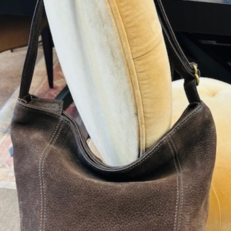 Coach Suede Hobo Handbag
Brown Size: 15 x 12H