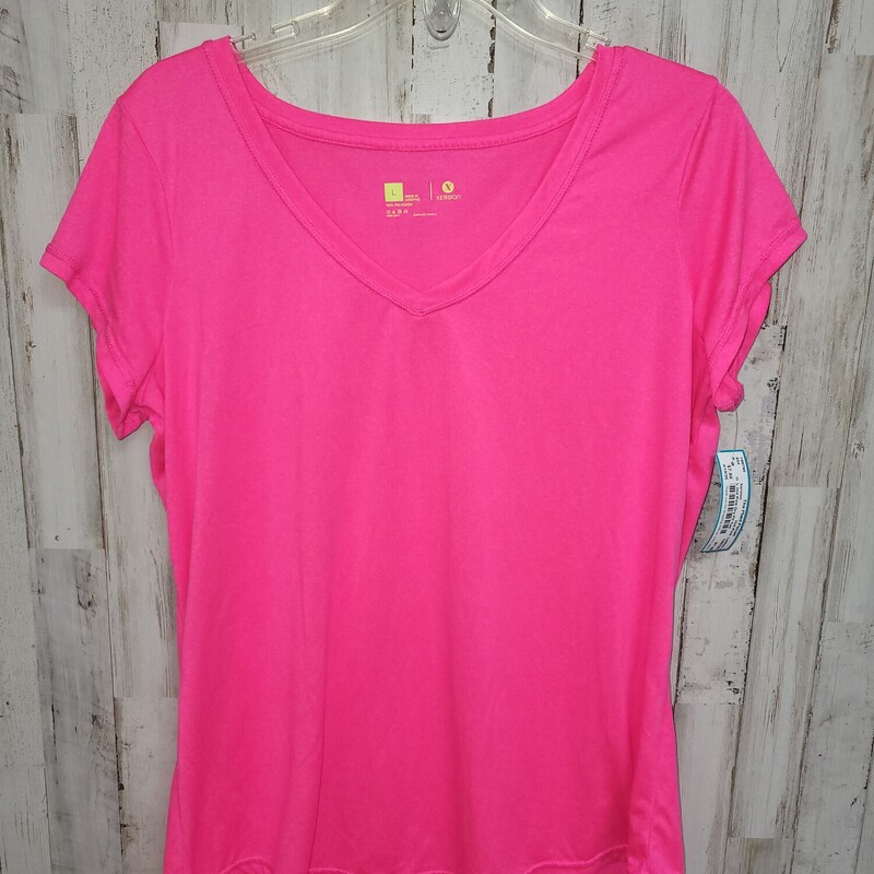 L Hot Pink Dry Fit Tee, Hot Pink, Size: Ladies L