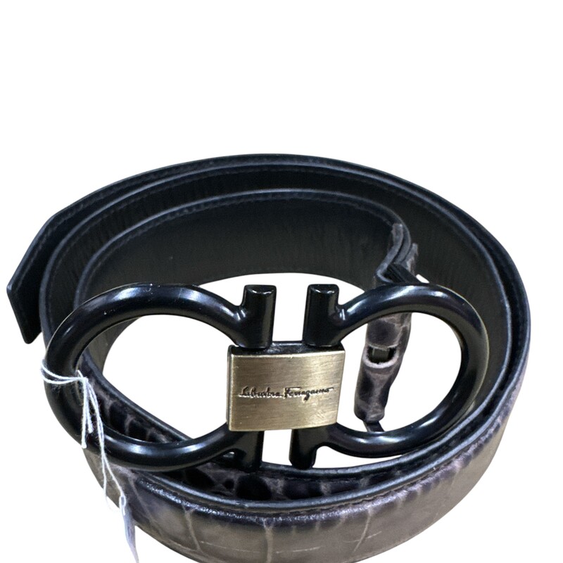 Salvatore Ferragamo, Blk/slvr, Size: XL