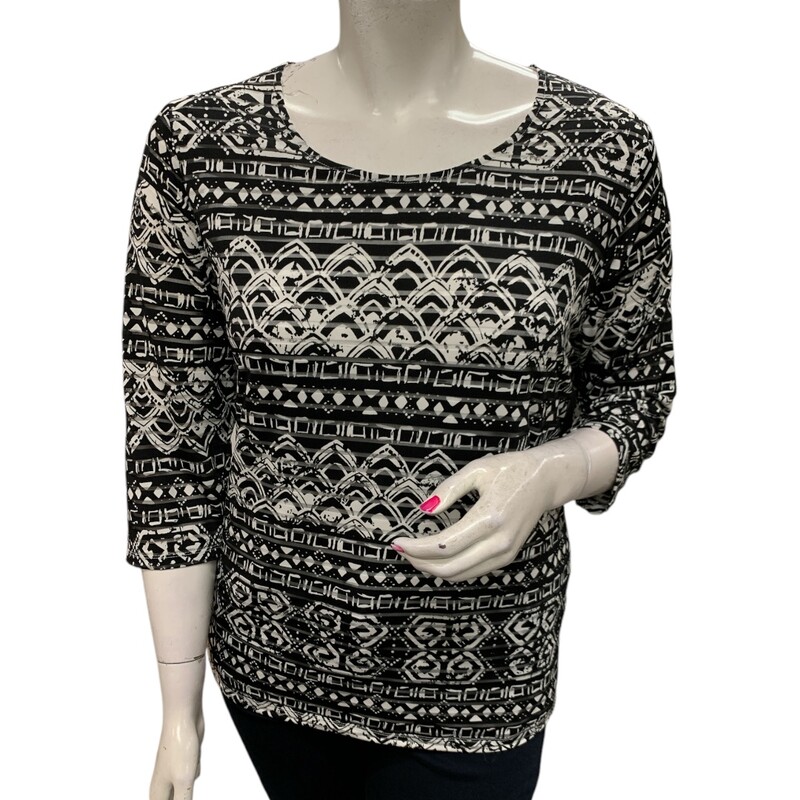 Tanjay, Blk/whit, Size: 1X