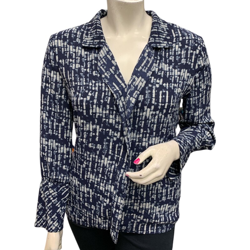 Halston, Blue/whi, Size: L
