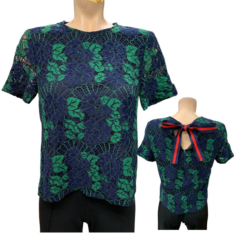 Ted Baker Top S2, Gren/nvy, Size: Xs