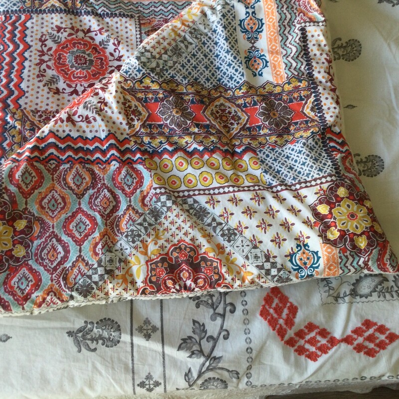 Comforter Set, Cream/coral - Sheets. shams pilloowcases and comforter - Queen