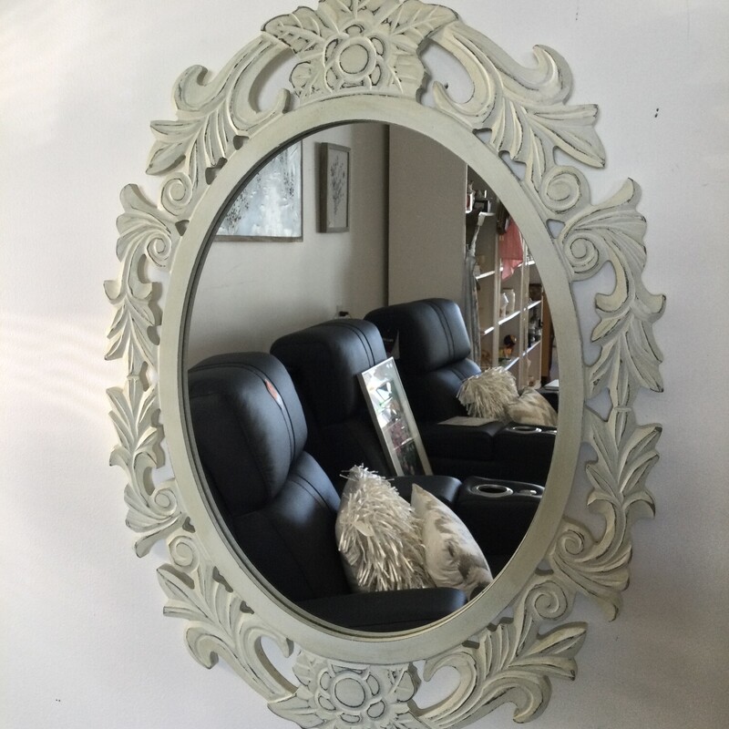 Ornate Oval Shaped Mirror