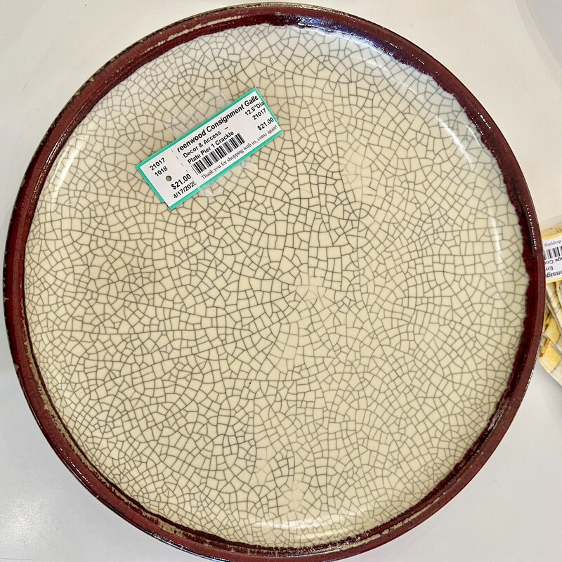 Plate Pier 1 Crackle