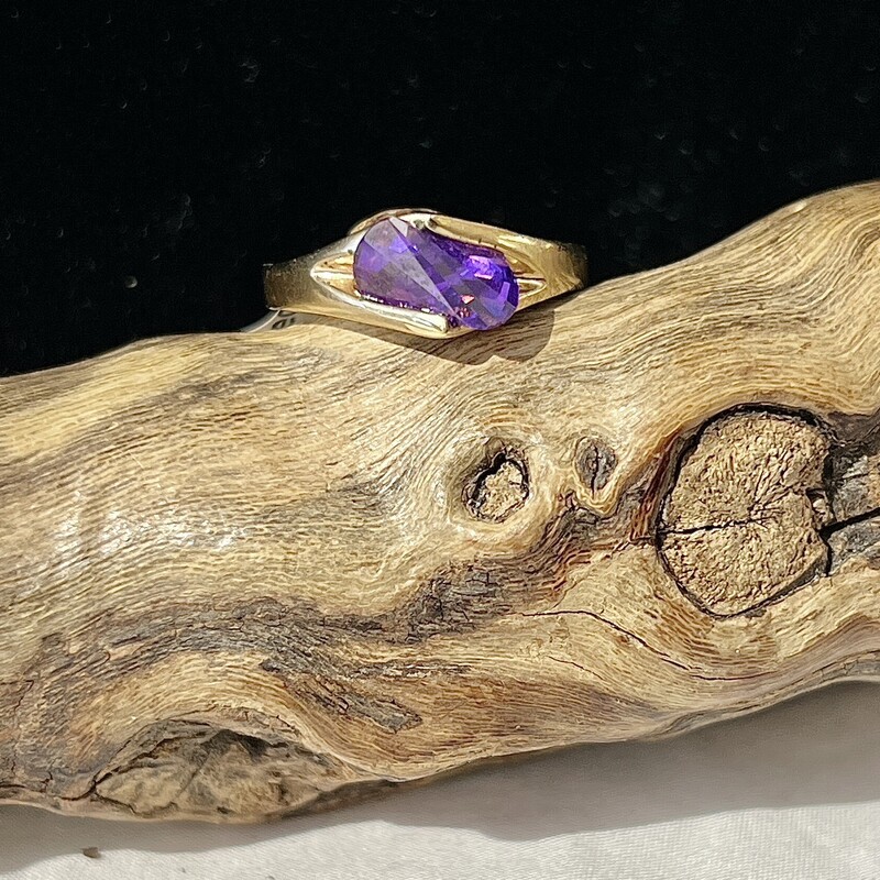 Purple crystal ring