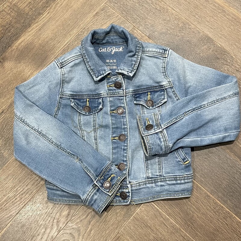 Cat & Jack Jean Jacket, Blue, Size: 4-5Y
