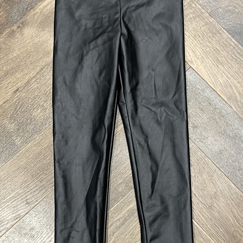 H&M Pleather Legging, Black, Size: 5Y