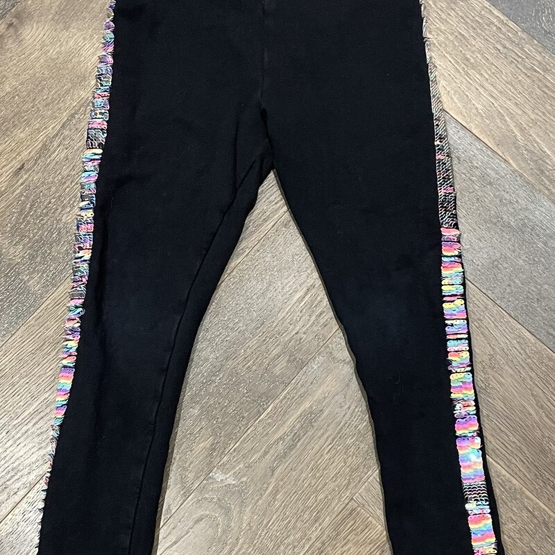 H&M Sequins Legging, Black, Size: 5Y