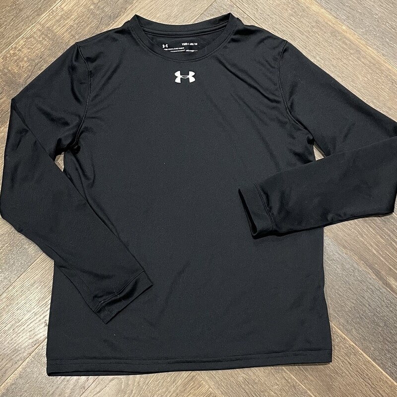 Under Armour Tee Ls, Black, Size: 10-12Y