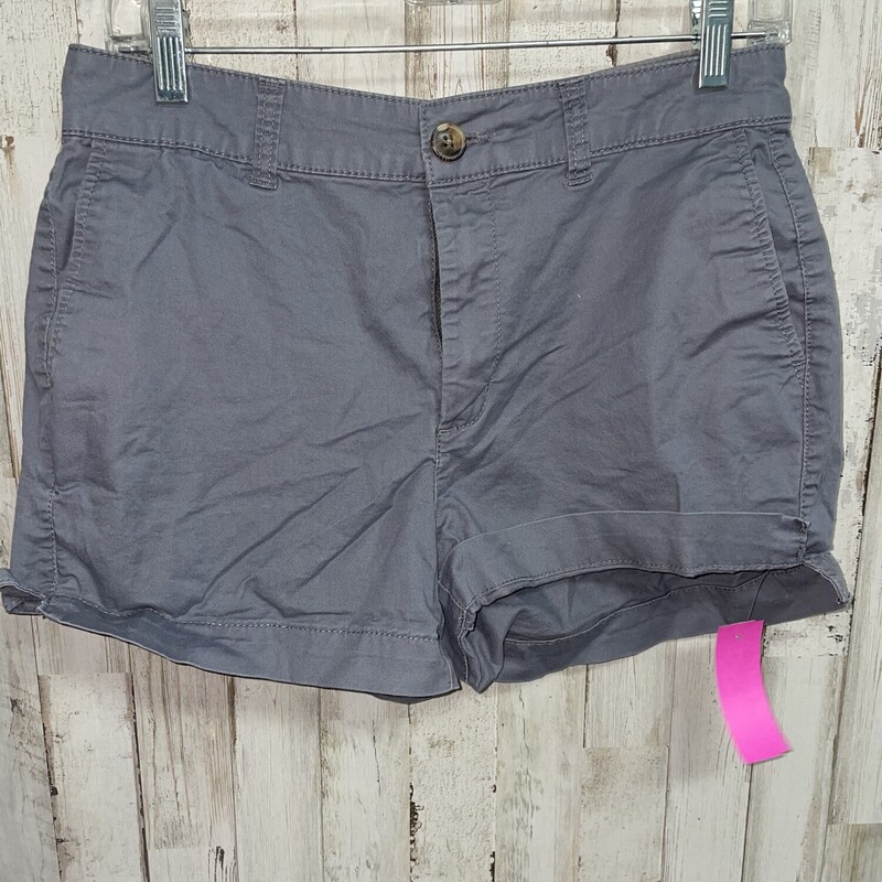 4 Grey Button Shorts, Grey, Size: Ladies S